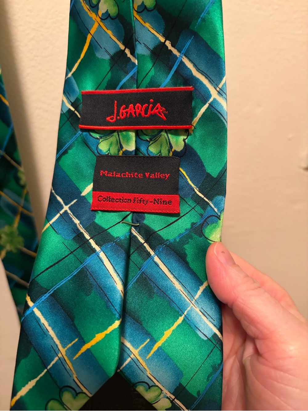 J. Garcia Malachite Valley Shamrock Tie - Picture 3 of 5